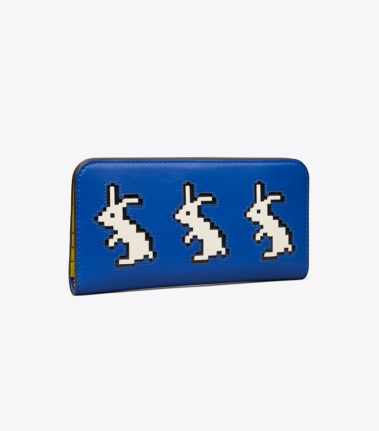 Rabbit Zip Slim Wallet Women's Designer Wallets Tory Burch