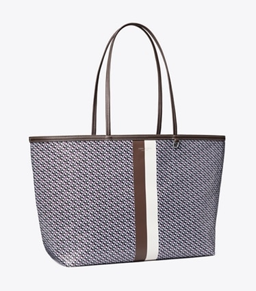 Tory Burch designer トートバッグ レーサー トートバッグ in Blue Printed angle
