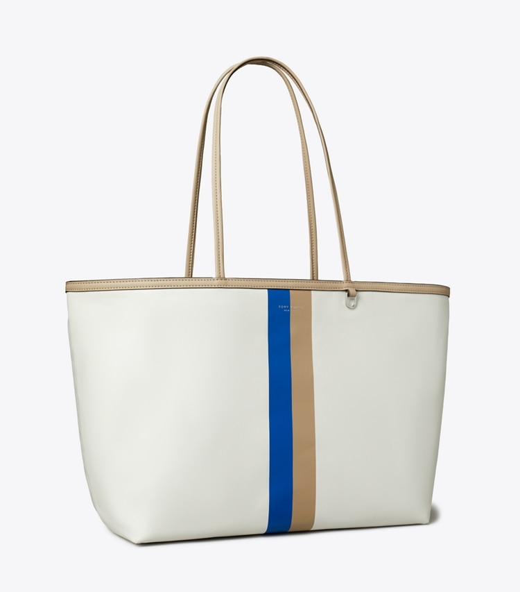 Tory Burch designer tote bags Racer Tote in Bianco angle