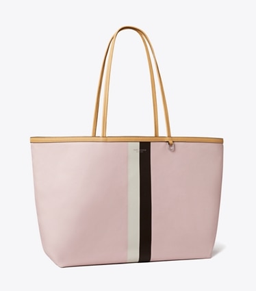 Tory Burch designer tote bags Racer Tote in Rose angle
