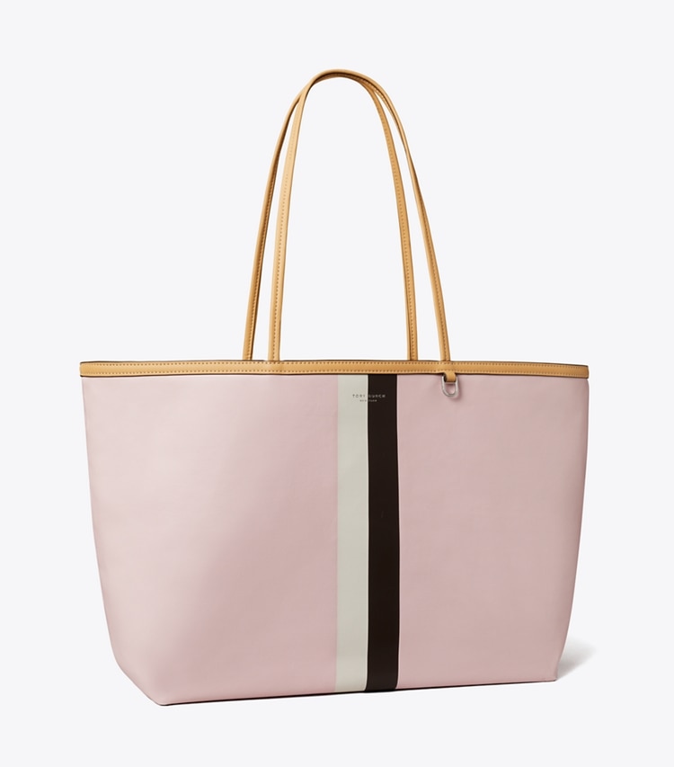 Tory Burch designer tote bags Racer Tote in Rose Mist angle