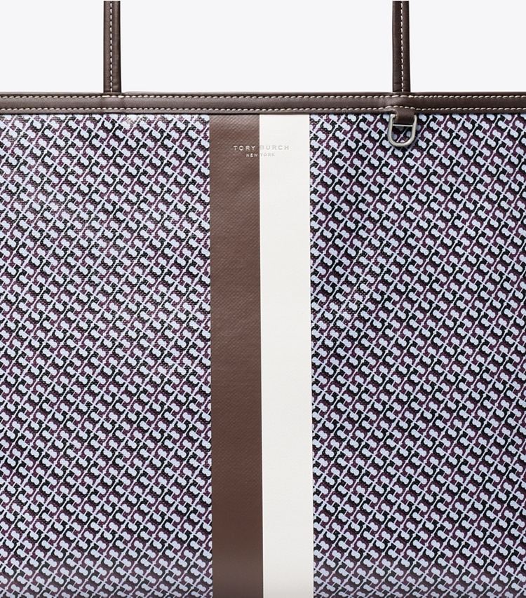 Tory Burch designer tote bags Racer Tote Bag in Blue Printed detail