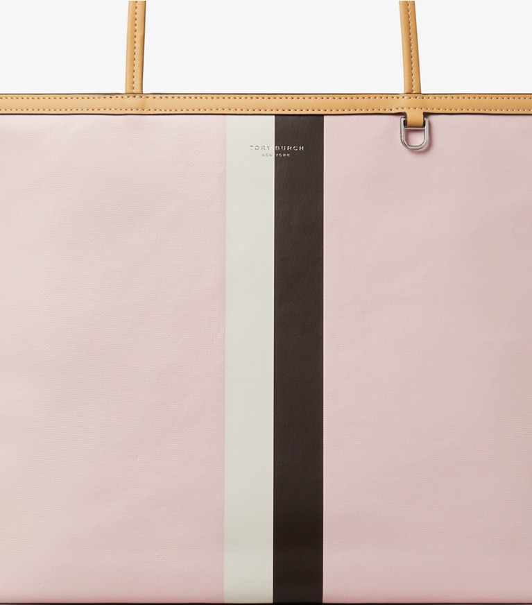 Tory Burch designer tote bags Racer Tote in Rose Mist detail