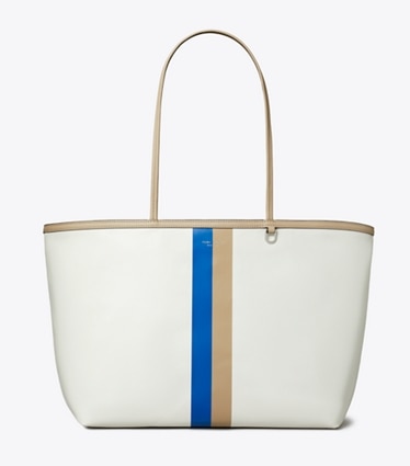 Tory Burch designer tote bags Racer Tote in Bianco front