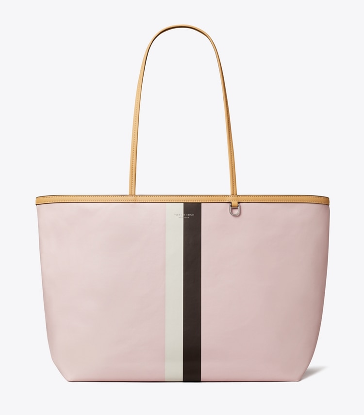 Tory Burch designer tote bags Racer Tote in Rose Mist front