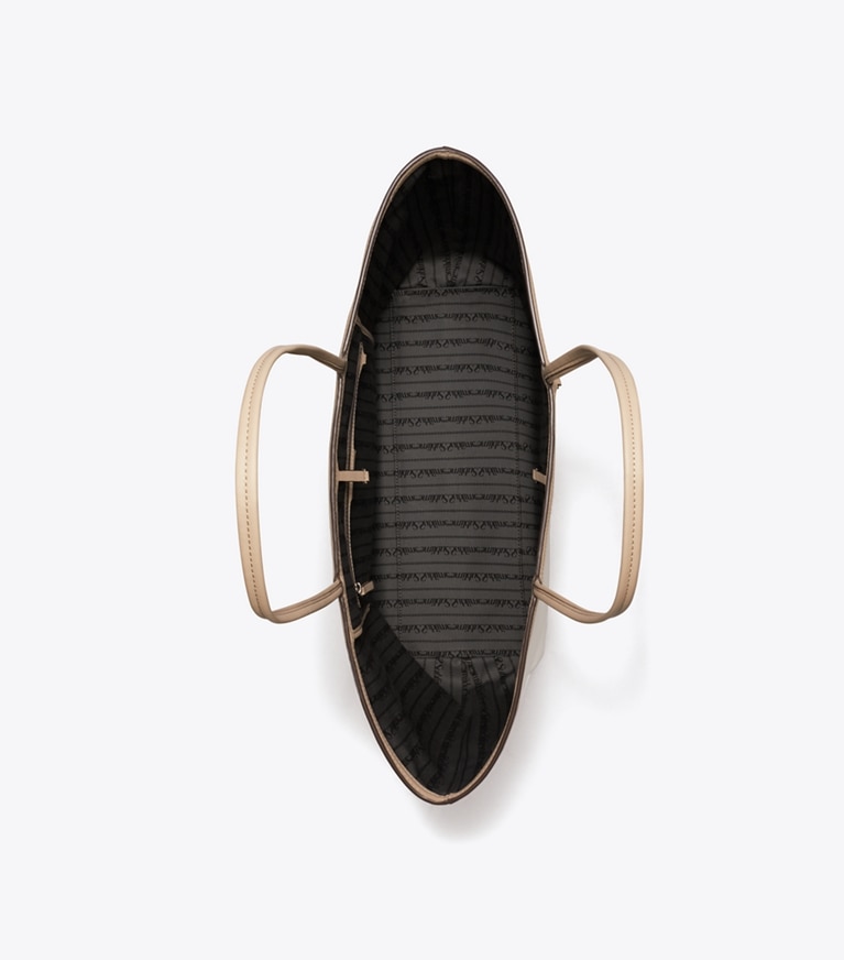 Tory Burch designer tote bags Racer Tote in Rose Mist overhead