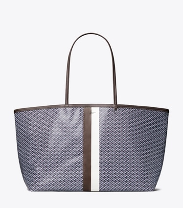 Tory Burch designer tote bags Racer XL Tote in Blue front