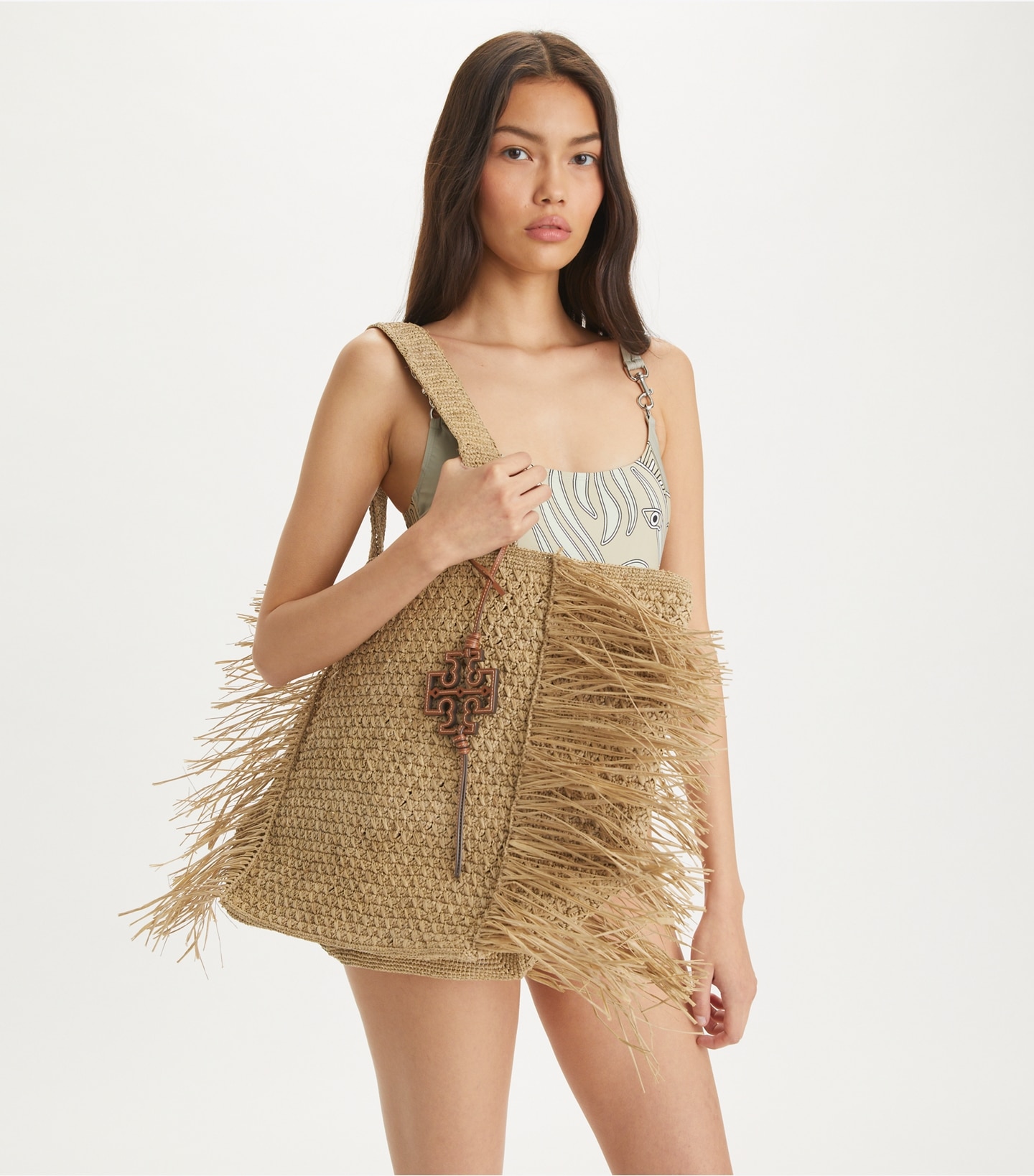 Raffia Fringe Tote