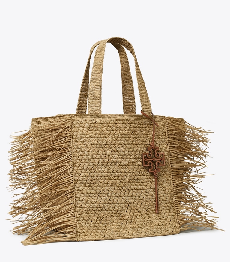 Raffia Fringe Tote Women s Handbags Tote Bags Tory Burch UK