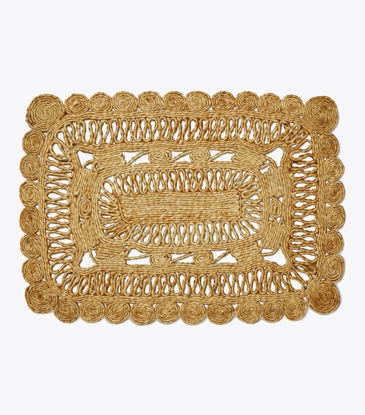 Rectangle Jute Placemat Women's Designer Linens Tory Burch