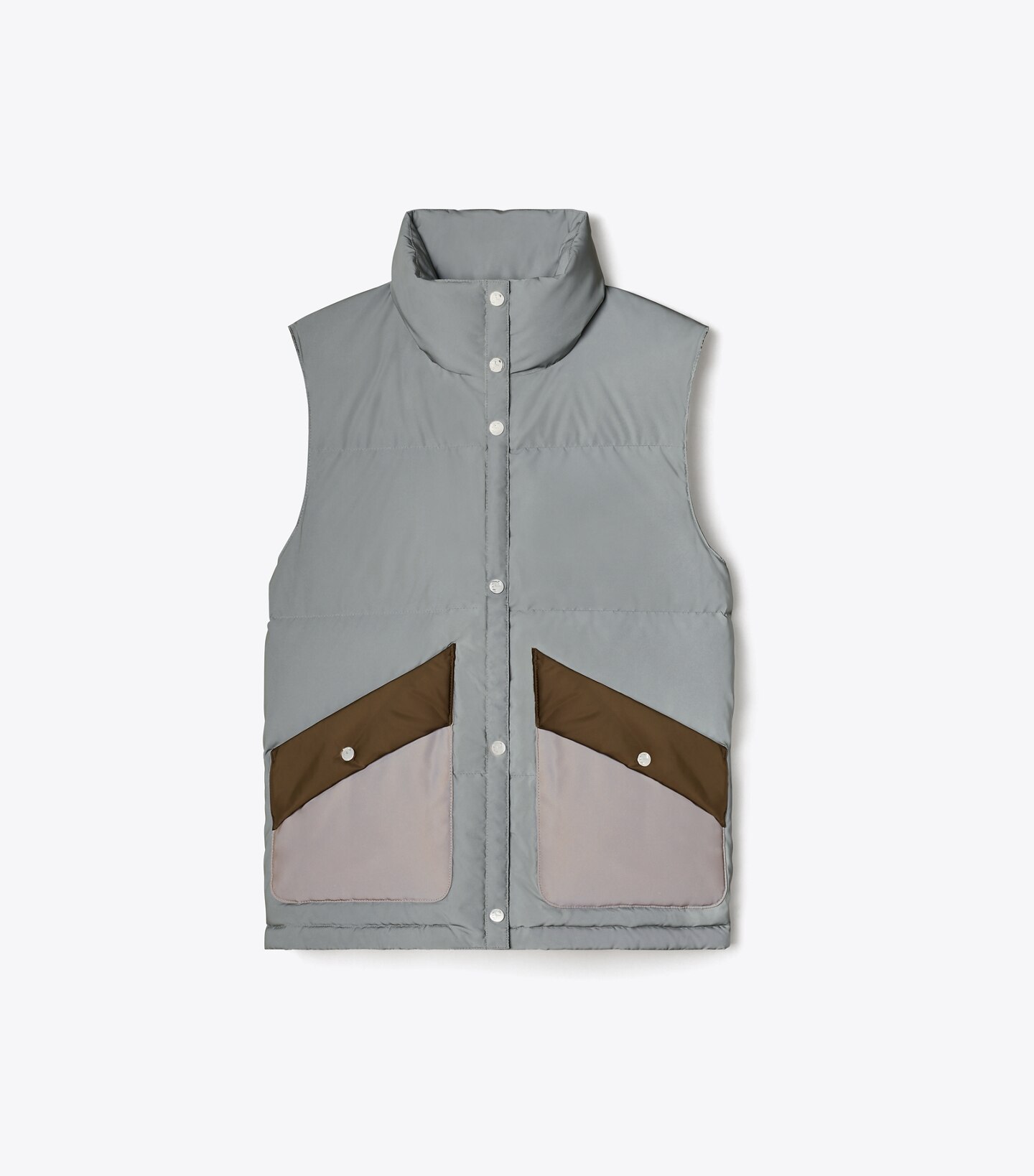 Reflective Colorblock Down Vest