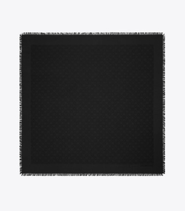 Tory Burch designer schals Reisebeutel aus Jacquard mit T-Monogramm in Black von oben