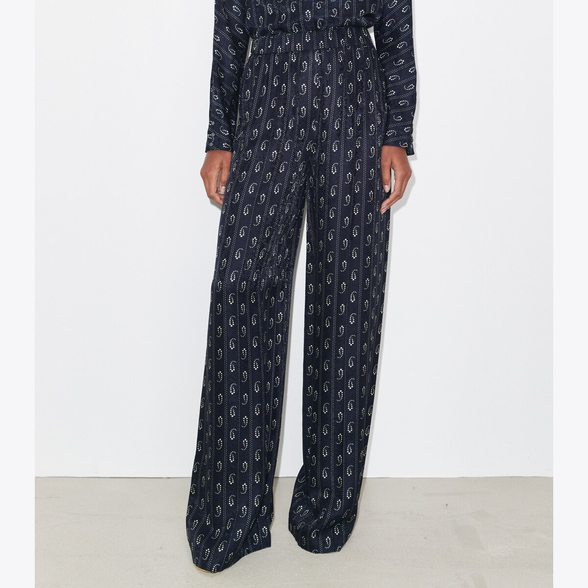 Relaxed-Fit Jacquard Pants: Women display picture 1
