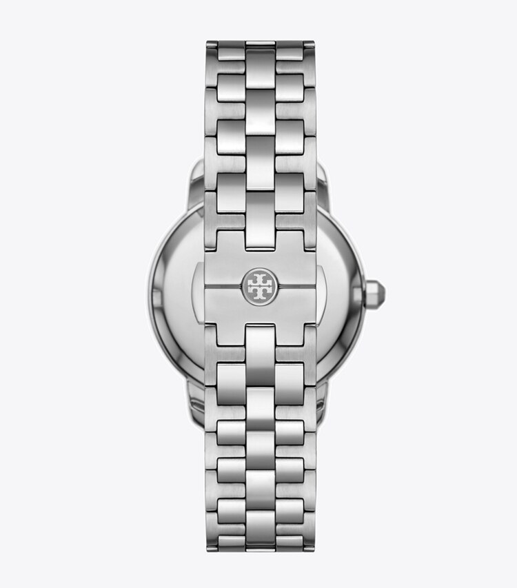 Tory Burch diseñador relojes con correa Reloj con monograma T en BLUE/SILVER volver