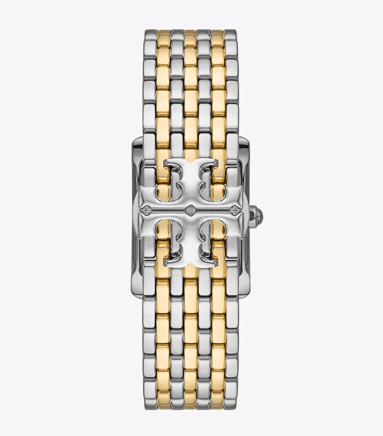 Tory Burch diseñador relojes con correa Reloj Eleanor en IVORY / TWO-TONE volver
