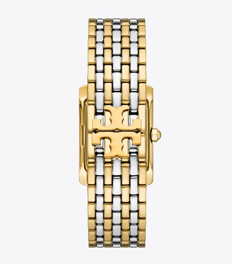 Tory Burch diseñador relojes con correa Reloj Eleanor en MOP/STONES/TWO-TONE volver