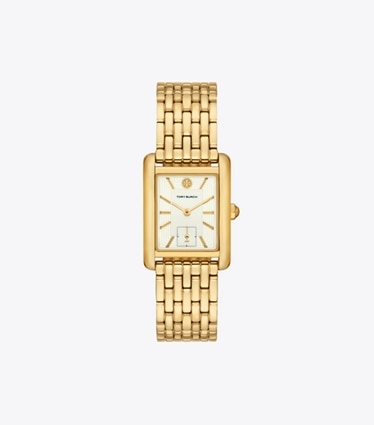 Tory Burch diseñador relojes con correa Reloj Eleanor en IVORY/GOLD frente