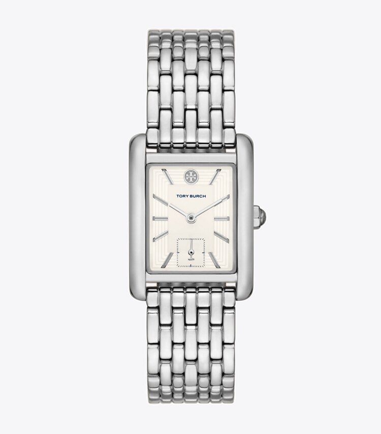 Tory Burch diseñador relojes con correa Reloj Eleanor en IVORY/SILVER frente