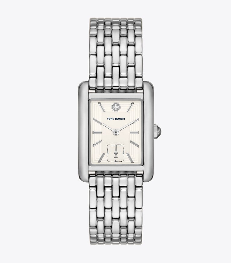 Tory Burch diseñador relojes con correa Reloj Eleanor en IVORY/SILVER frente