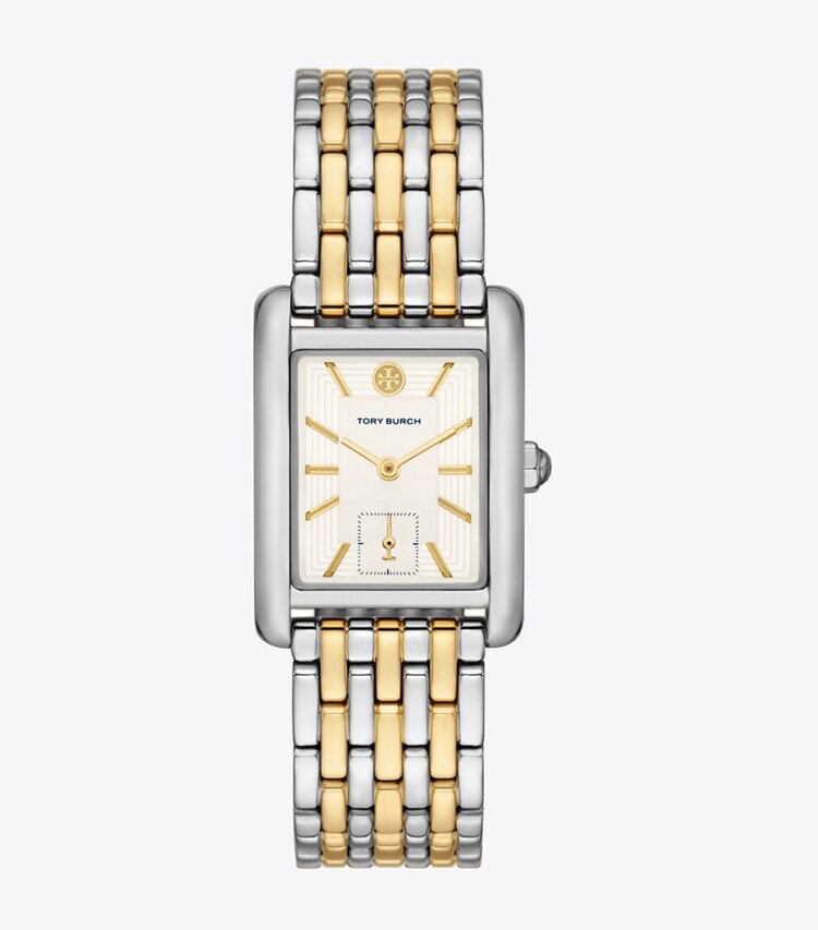Tory Burch diseñador relojes con correa Reloj Eleanor en IVORY / TWO-TONE frente