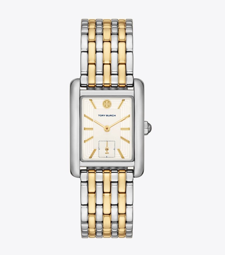 Tory Burch diseñador relojes con correa Reloj Eleanor en IVORY / TWO-TONE frente