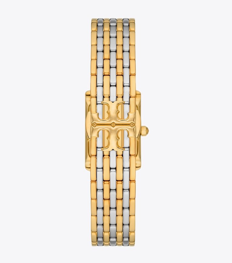 Tory Burch diseñador relojes con correa Reloj Eleanor pequeño en IVORY / TWO-TONE volver