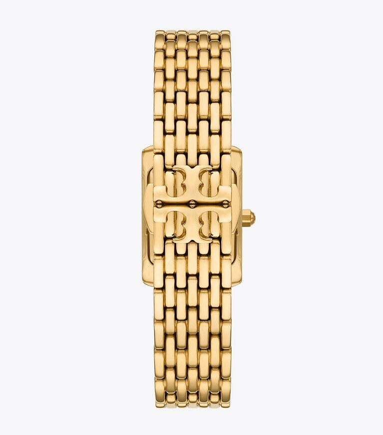 Tory Burch diseñador relojes con correa Reloj Eleanor pequeño en MALACHITE/GOLD parte trasera
