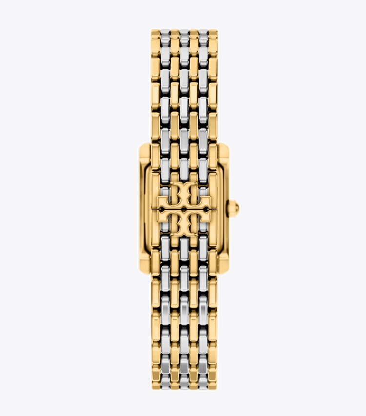 Tory Burch diseñador relojes con correa Reloj Eleanor pequeño en MOP/STONES/TWO-TONE volver