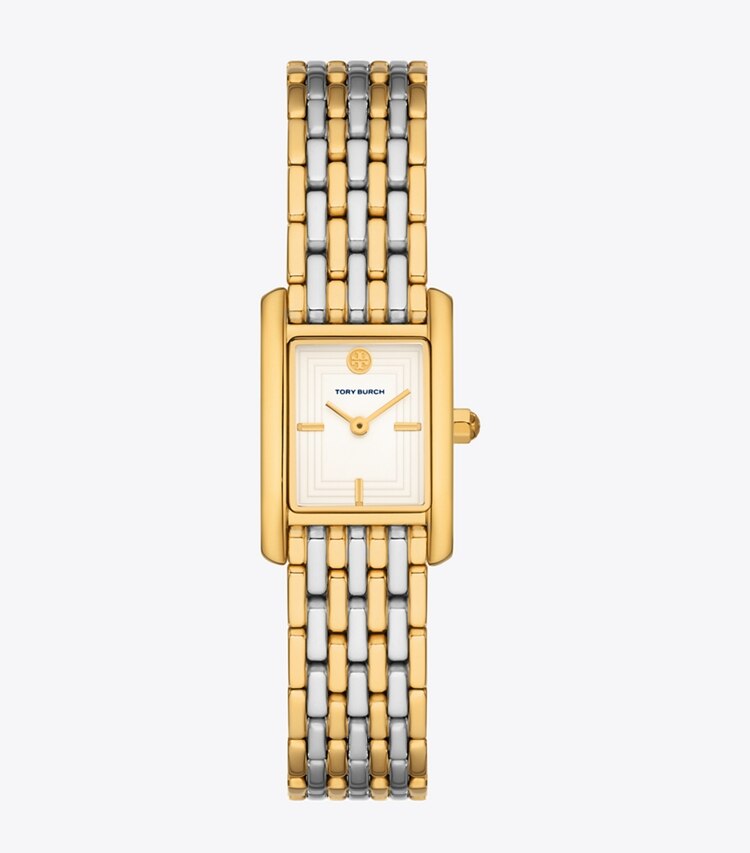 Tory Burch diseñador relojes con correa Reloj Eleanor pequeño en IVORY / TWO-TONE frente