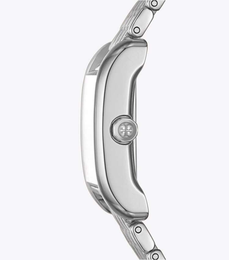Tory Burch diseñador relojes con correa Reloj Eleanor en IVORY/SILVER lateral