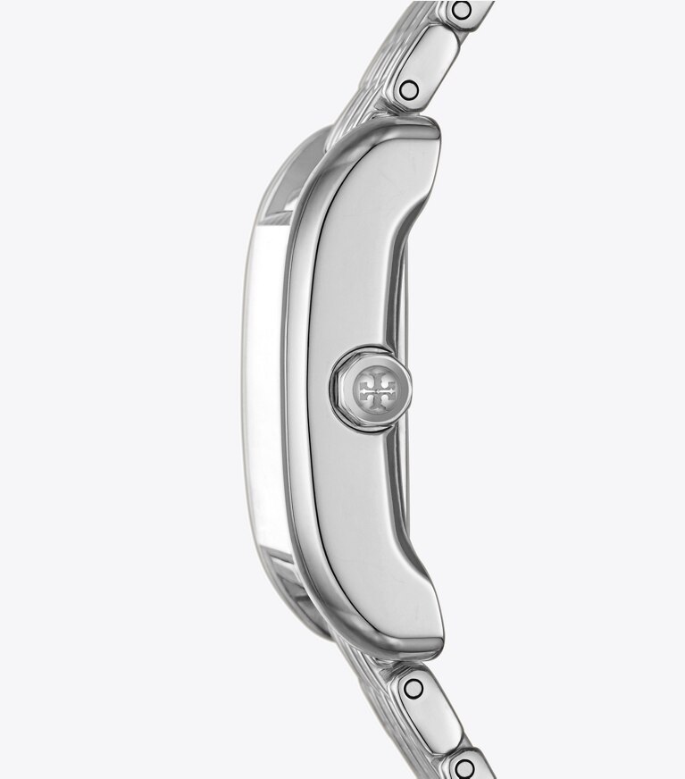 Tory Burch diseñador relojes con correa Reloj Eleanor en IVORY/SILVER lateral