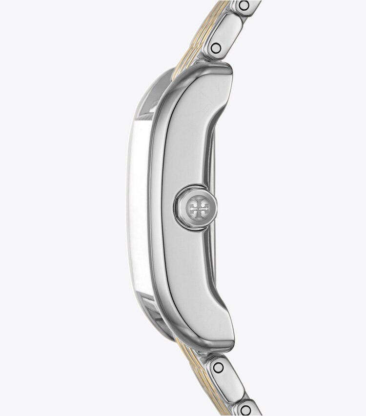 Tory Burch diseñador relojes con correa Reloj Eleanor en IVORY / TWO-TONE lateral