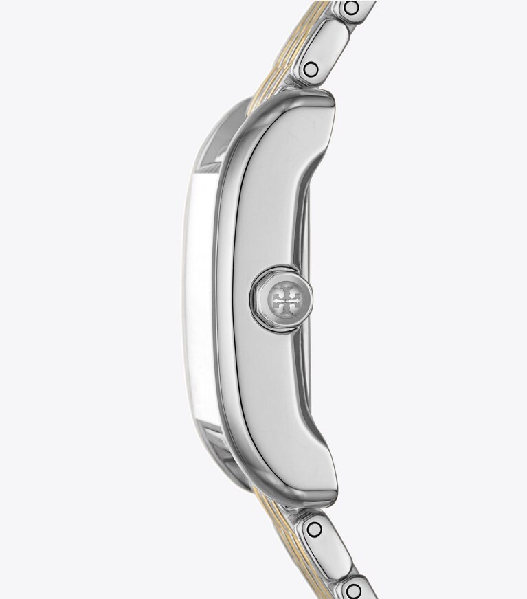 Tory Burch diseñador relojes con correa Reloj Eleanor en IVORY / TWO-TONE lateral