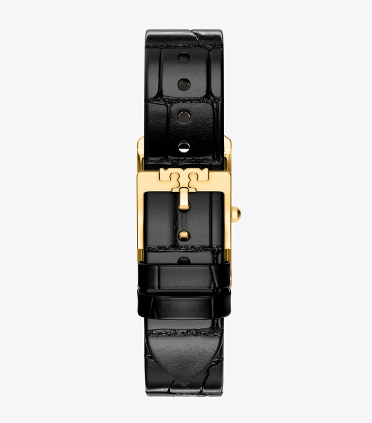 Tory Burch diseñador relojes con correa Reloj fino Eleanor en IVORY/GOLD/BLACK volver