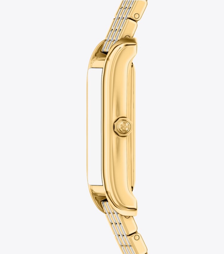 Tory Burch diseñador relojes con correa Reloj fino Eleanor en MINT GREEN/TWO-TONE lateral
