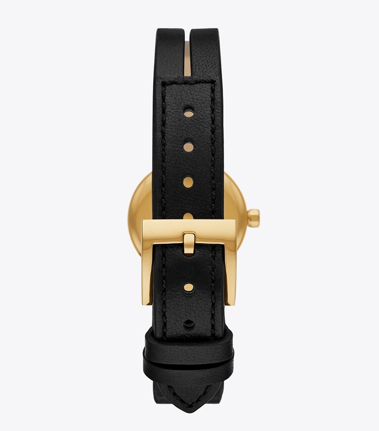 Tory Burch diseñador relojes con correa Reloj Kira, negro/dorado, 22 x 28 mm en BLACK/GOLD parte trasera