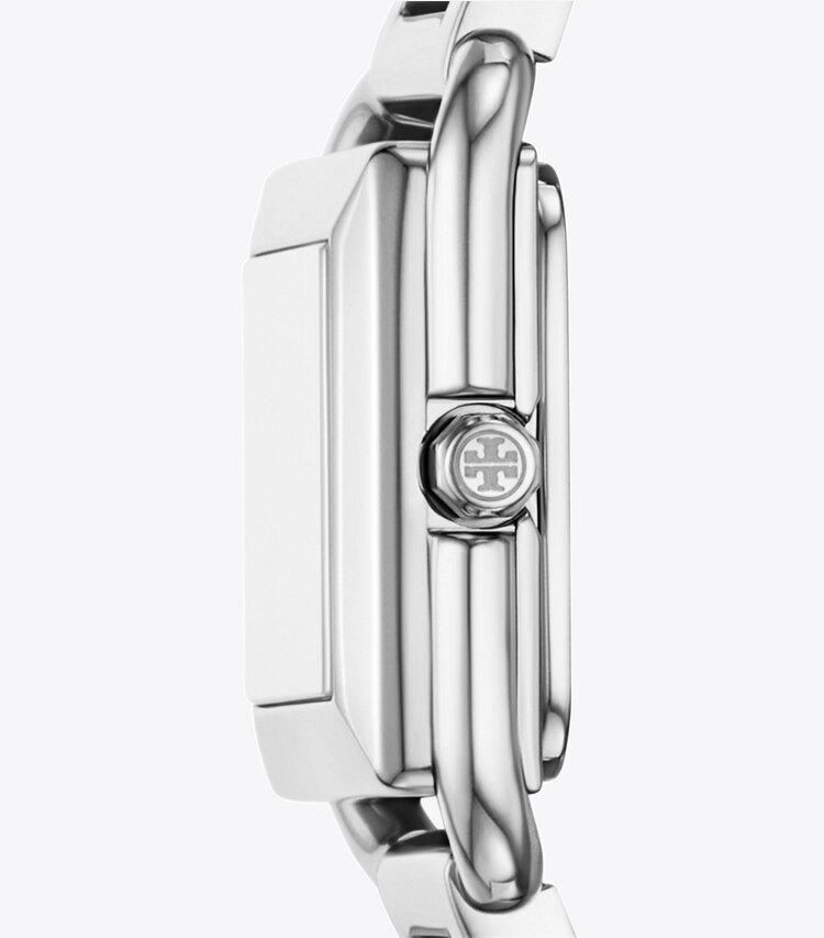 Tory Burch diseñador relojes con correa Reloj Kira pequeño en IVORY/TWO-TONE lateral