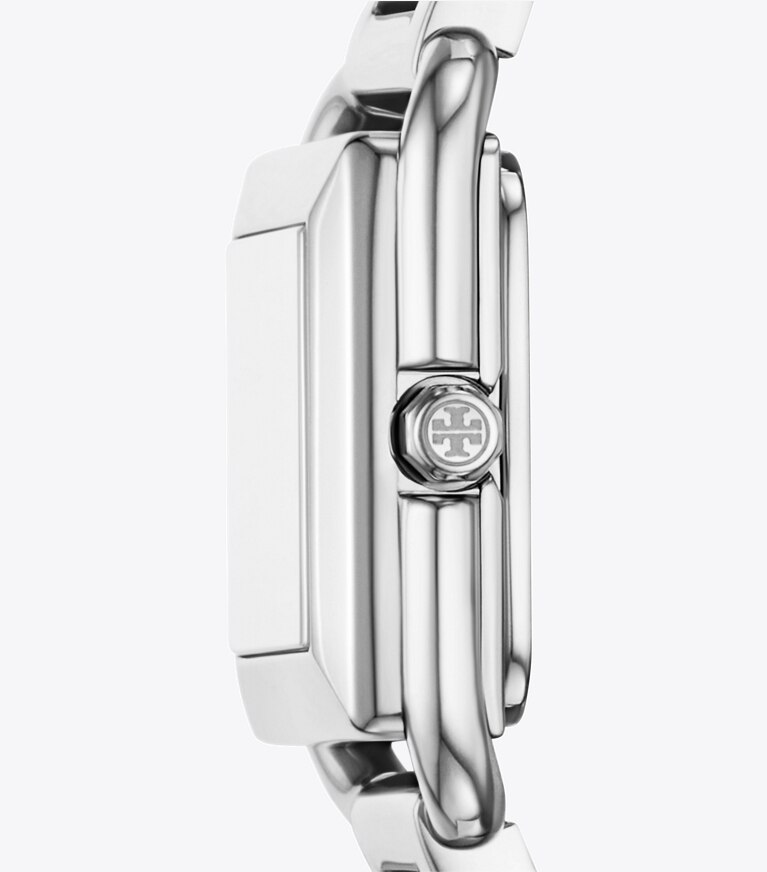 Tory Burch diseñador relojes con correa Reloj Kira pequeño en IVORY/TWO-TONE lateral