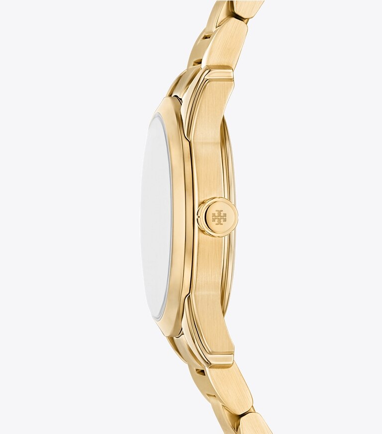 Tory Burch diseñador relojes con correa Reloj Miller pequeño en IVORY/PALE GOLD lateral