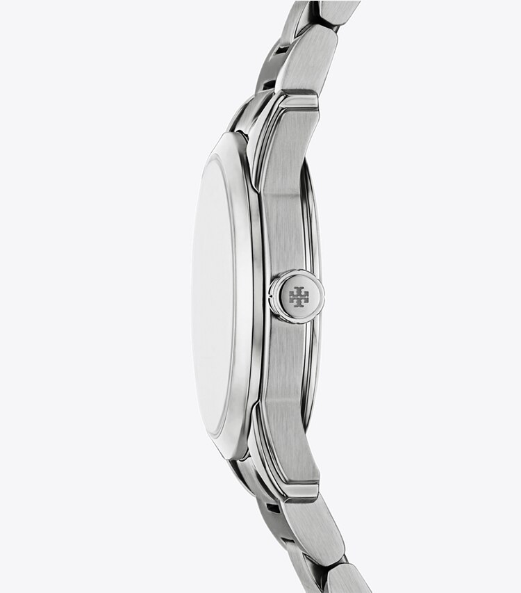 Tory Burch diseñador relojes con correa Reloj Miller pequeño en LIGHT BLUE/SILVER lateral