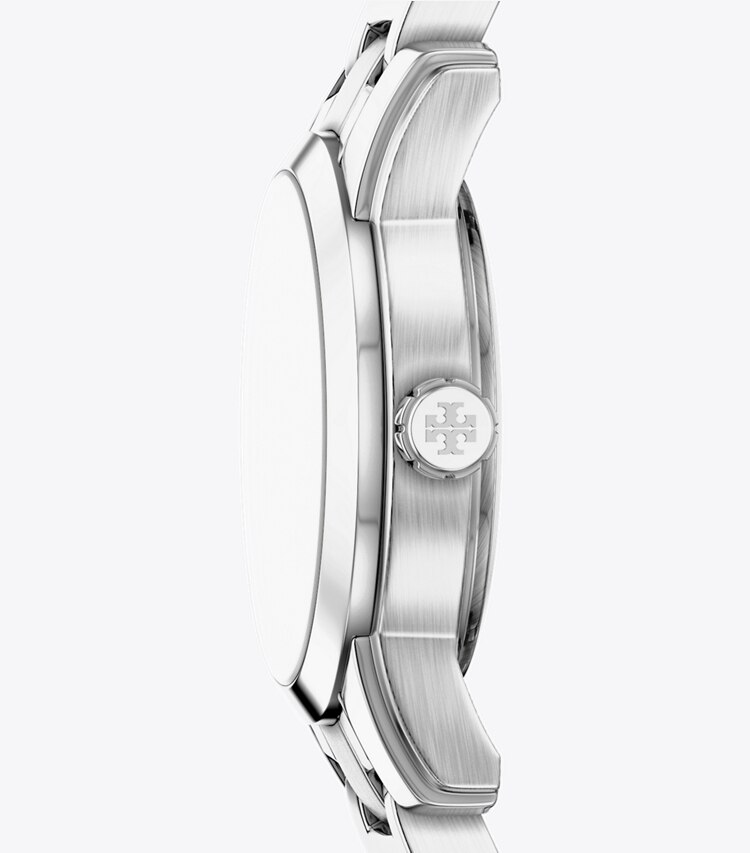 Tory Burch diseñador relojes con correa Reloj Miller pequeño en RED/SILVER lateral