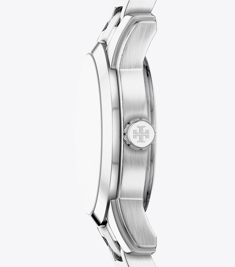Tory Burch diseñador relojes con correa Reloj Miller pequeño en RED/SILVER lateral