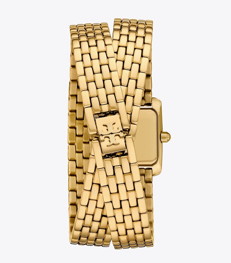Tory Burch diseñador relojes con correa Reloj Mini Eleanor con malla doble en IVORY/GOLD volver