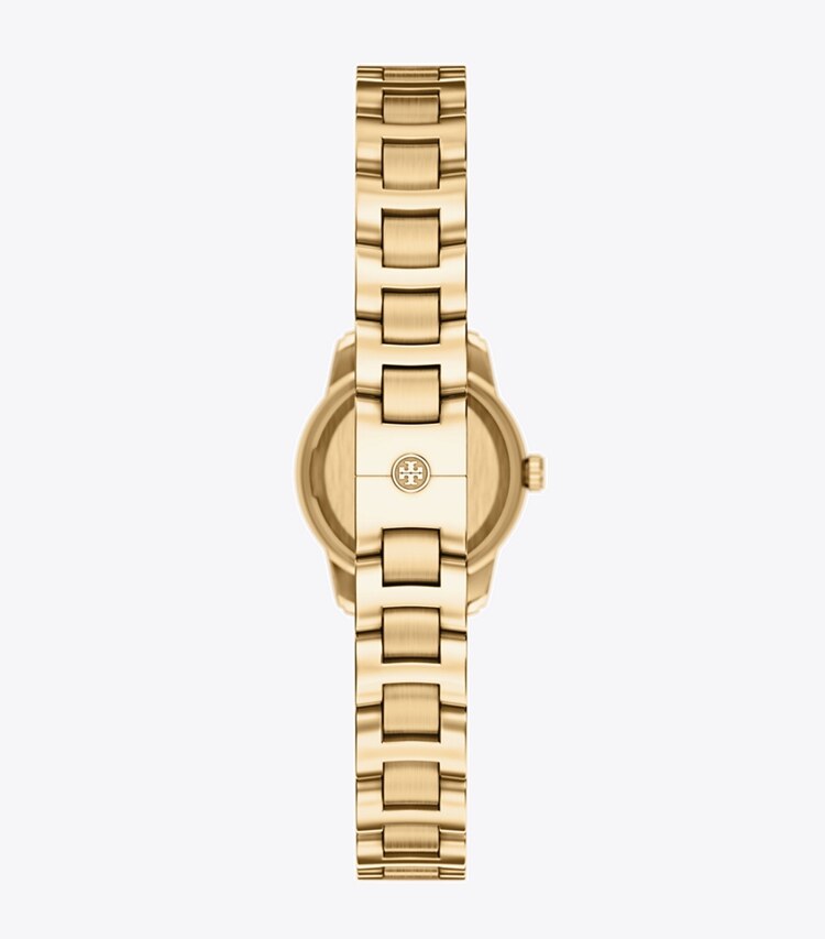 Tory Burch diseñador relojes con correa Reloj mini Miller en NAVY/PALE GOLD volver