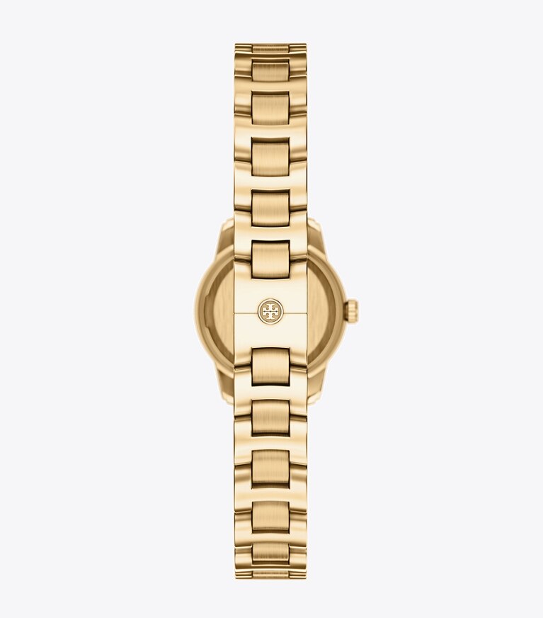 Tory Burch diseñador relojes con correa Reloj mini Miller en NAVY/PALE GOLD volver