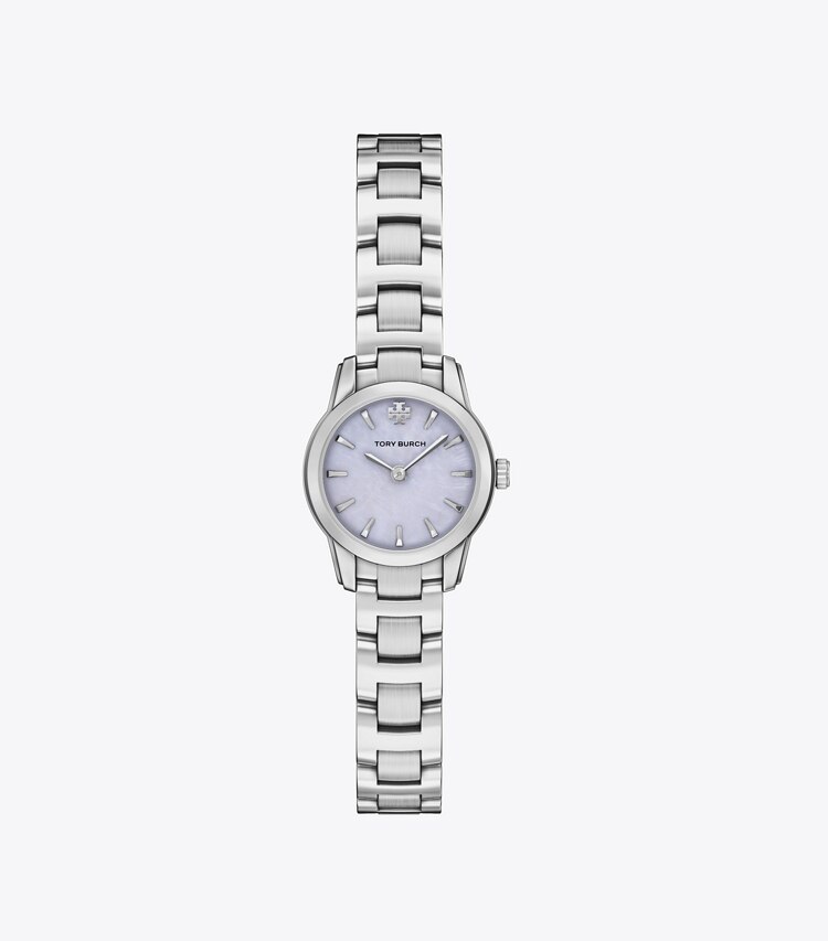 Tory Burch diseñador relojes con correa Reloj mini Miller en LILAC/SILVER frente