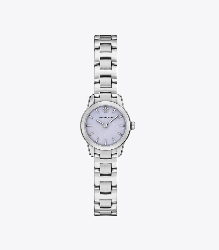 Tory Burch diseñador relojes con correa Reloj mini Miller en LILAC/SILVER frente