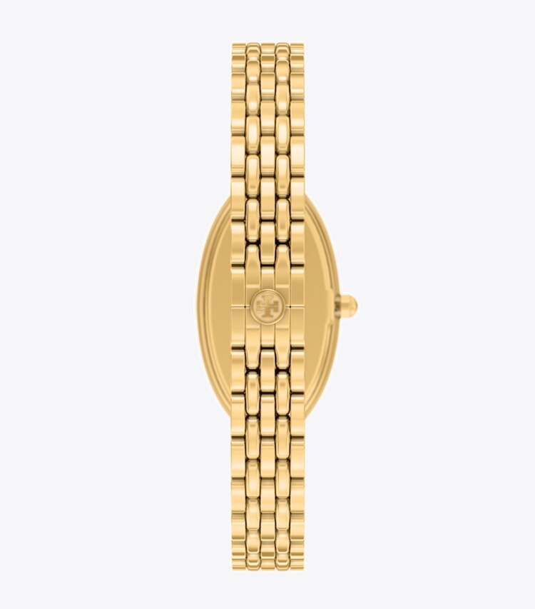 Tory Burch diseñador relojes con correa Reloj ovalado alargado en IVORY/GOLD volver