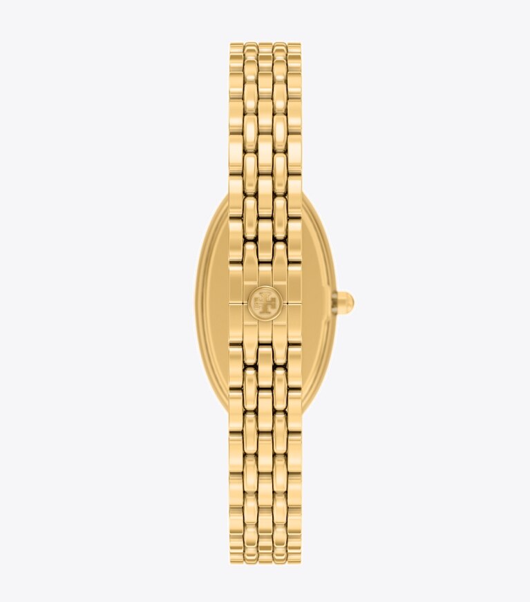 Tory Burch diseñador relojes con correa Reloj ovalado alargado en IVORY/GOLD volver