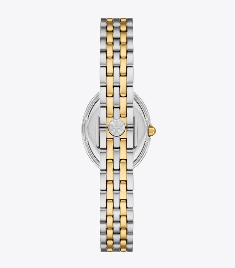 Tory Burch diseñador relojes con correa Reloj ovalado en TWO-TONE volver